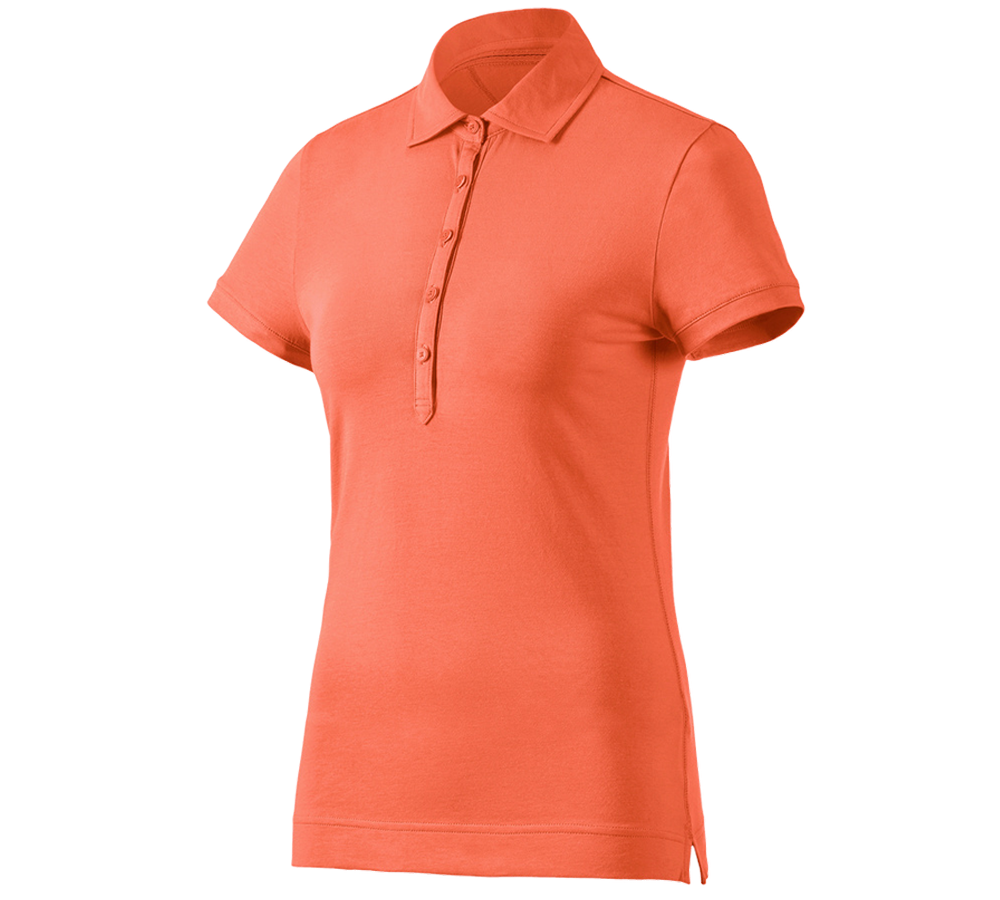 Shirts & Co.: e.s. Polo-Shirt cotton stretch, Damen + nektarine