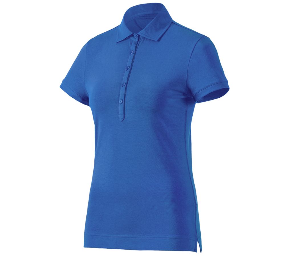 Installateur / Klempner: e.s. Polo-Shirt cotton stretch, Damen + enzianblau