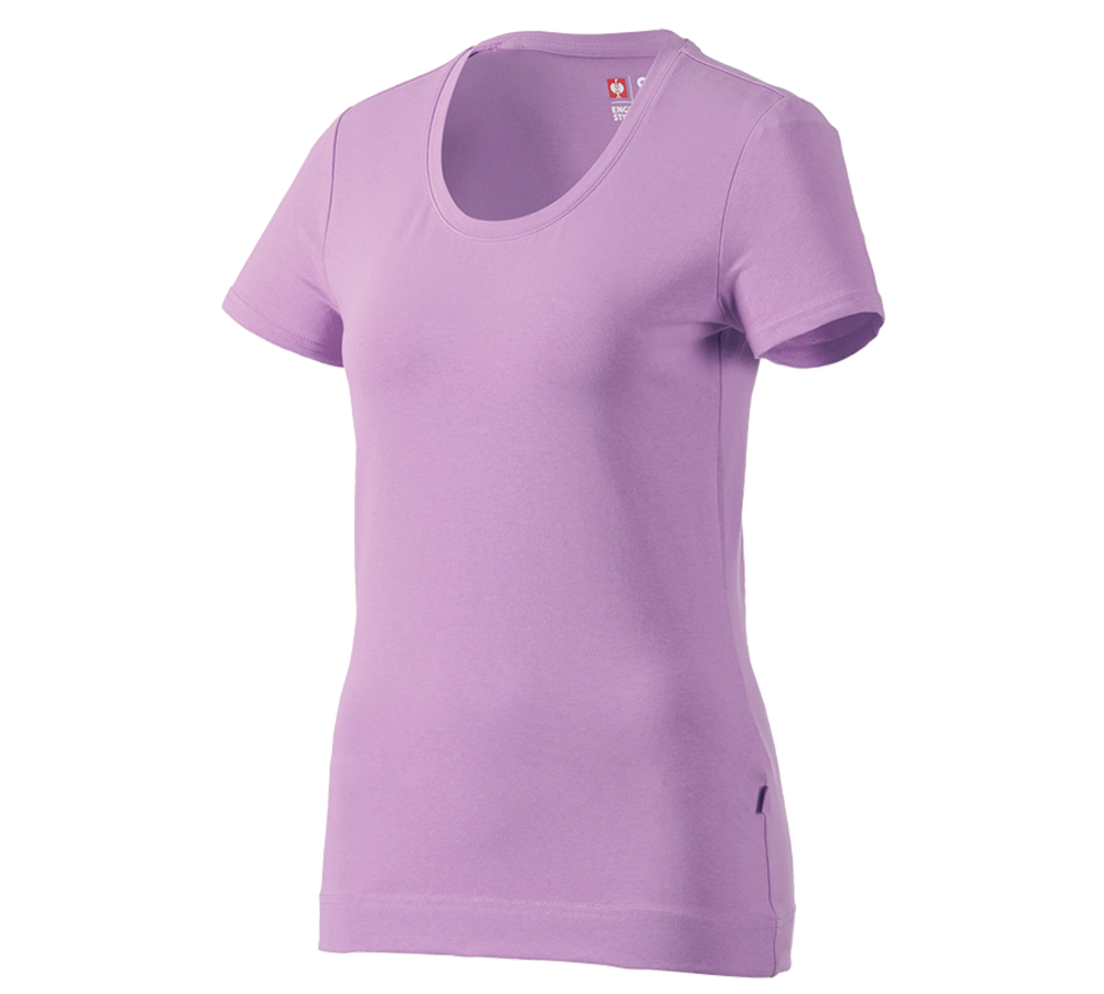 Shirts & Co.: e.s. T-Shirt cotton stretch, Damen + lavendel