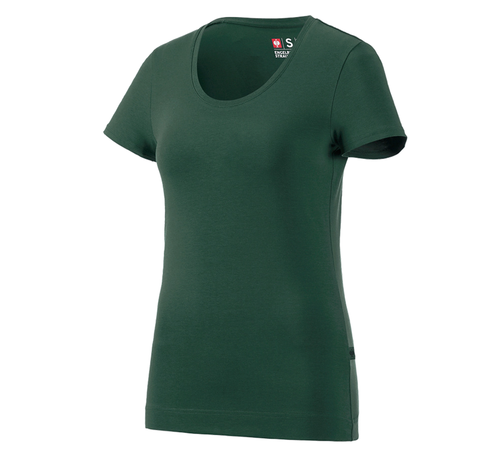 Themen: e.s. T-Shirt cotton stretch, Damen + grün