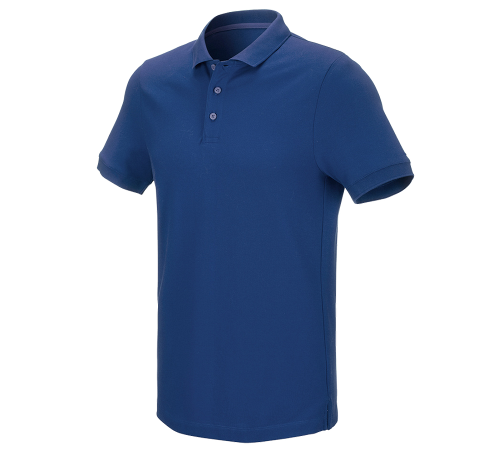 Shirts & Co.: e.s. Piqué-Polo cotton stretch + alkaliblau