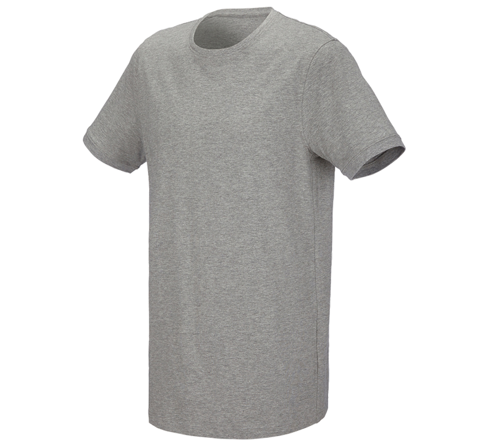 Themen: e.s. T-Shirt cotton stretch, long fit + graumeliert
