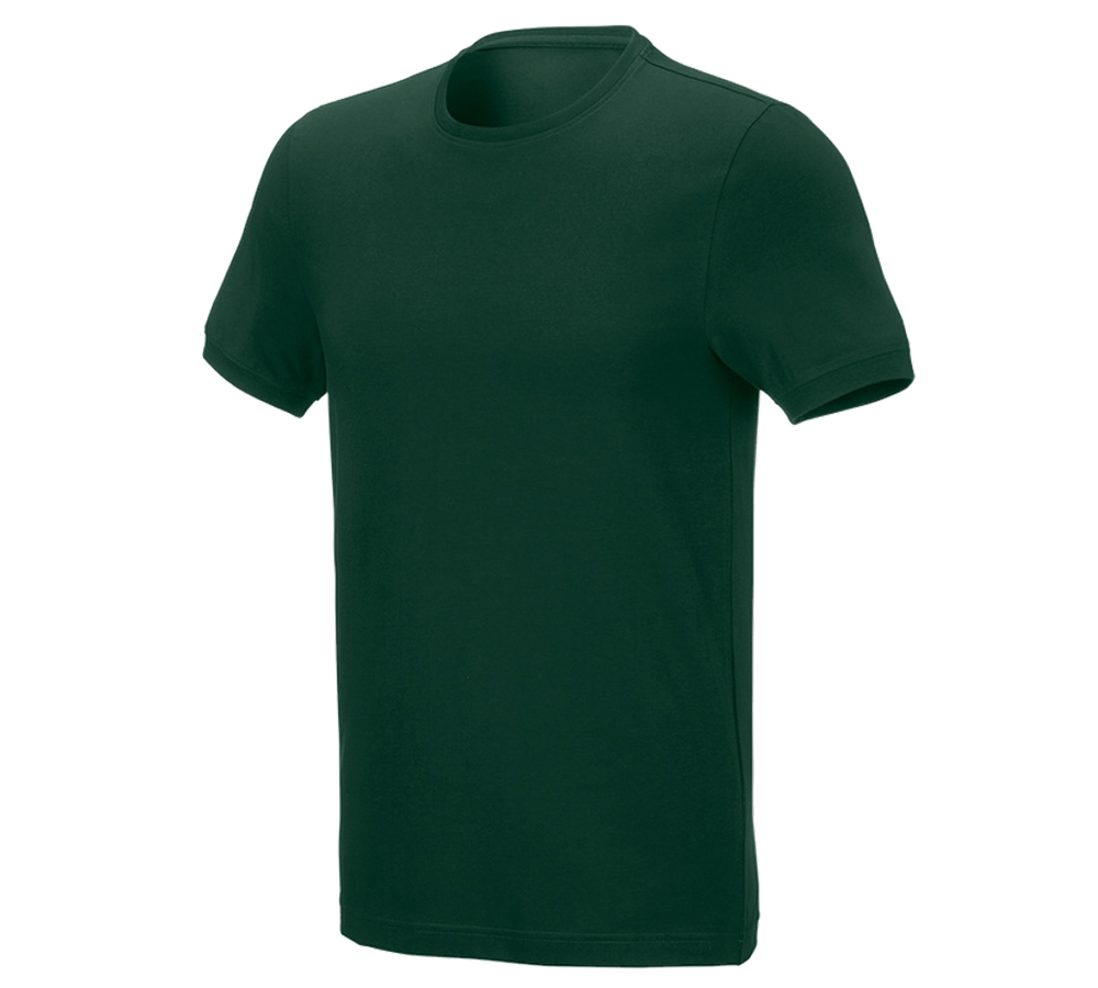 Themen: e.s. T-Shirt cotton stretch, slim fit + grün
