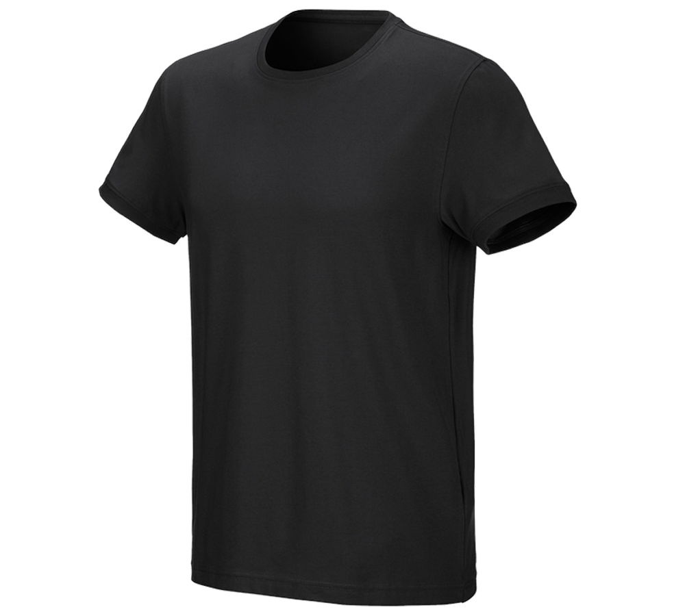 Shirts & Co.: e.s. T-Shirt cotton stretch + schwarz