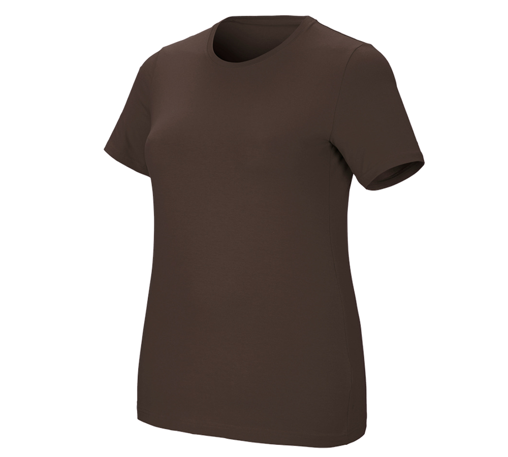 Schreiner / Tischler: e.s. T-Shirt cotton stretch, Damen, plus fit + kastanie
