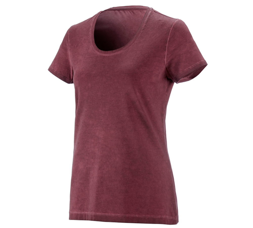 Shirts & Co.: e.s. T-Shirt vintage cotton stretch, Damen + rubin vintage