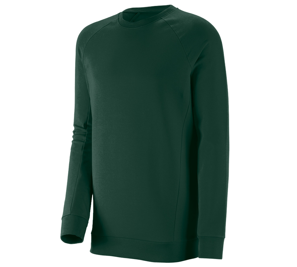 Themen: e.s. Sweatshirt cotton stretch, long fit + grün