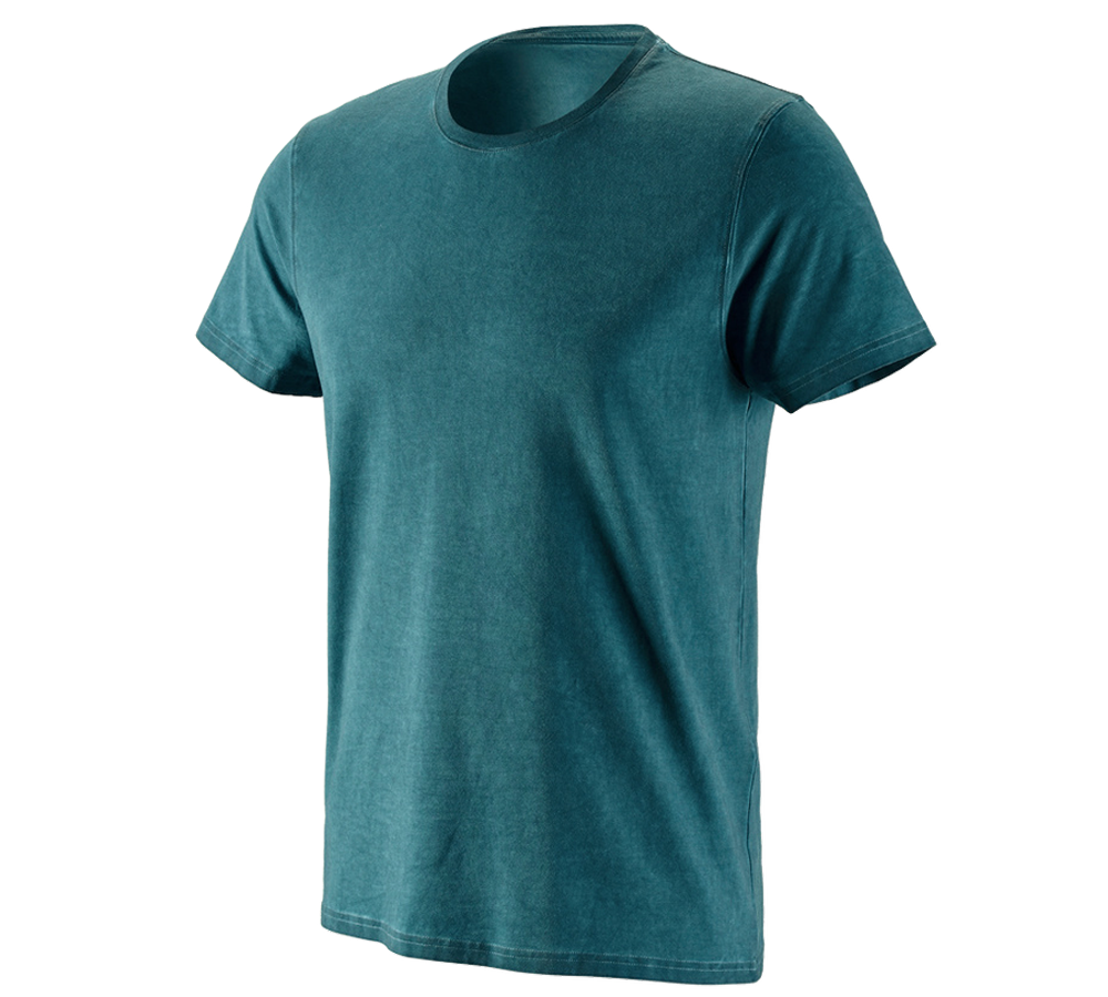 Themen: e.s. T-Shirt vintage cotton stretch + dunkelcyan vintage