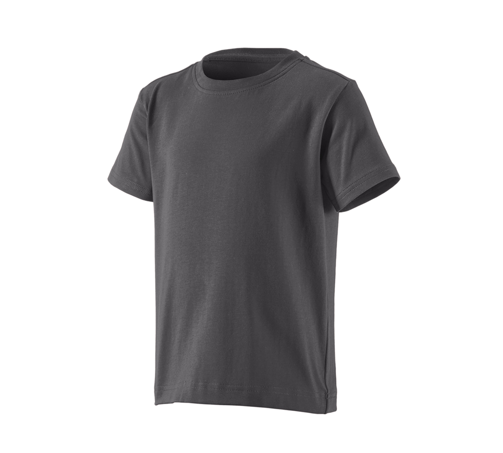Shirts & Co.: e.s. T-Shirt cotton stretch, Kinder + anthrazit