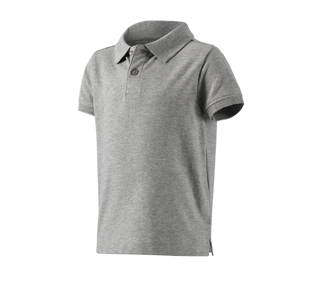 Shirts & Co.: e.s. Polo-Shirt cotton stretch, Kinder + graumeliert