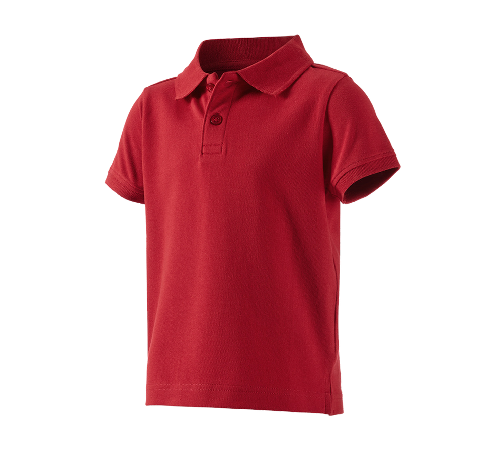 Themen: e.s. Polo-Shirt cotton stretch, Kinder + feuerrot