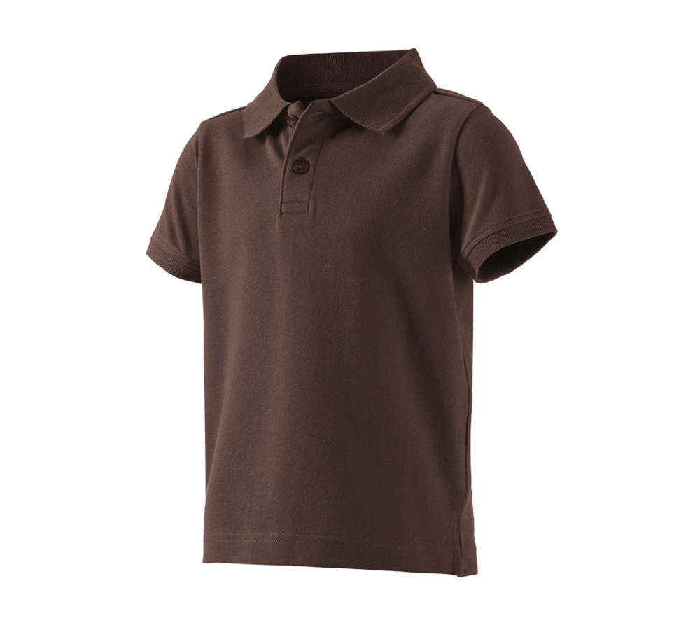 Shirts & Co.: e.s. Polo-Shirt cotton stretch, Kinder + kastanie