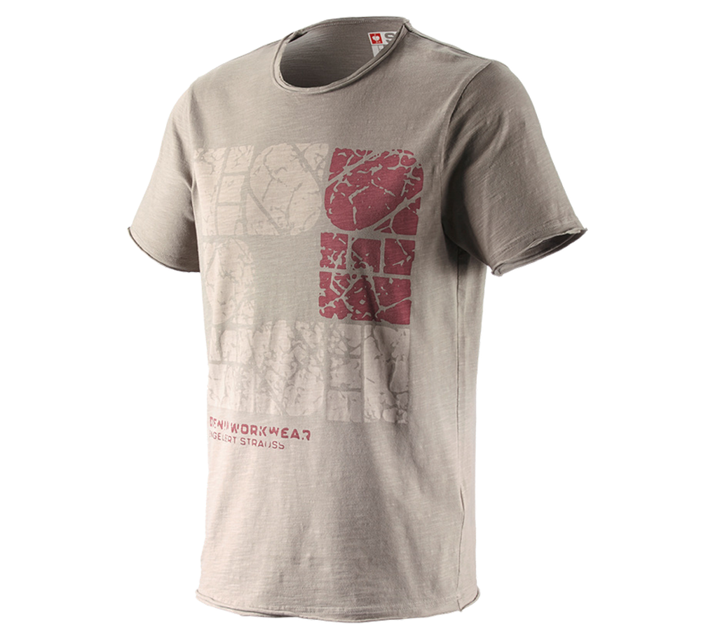Shirts & Co.: e.s. T-Shirt denim workwear + taupe vintage