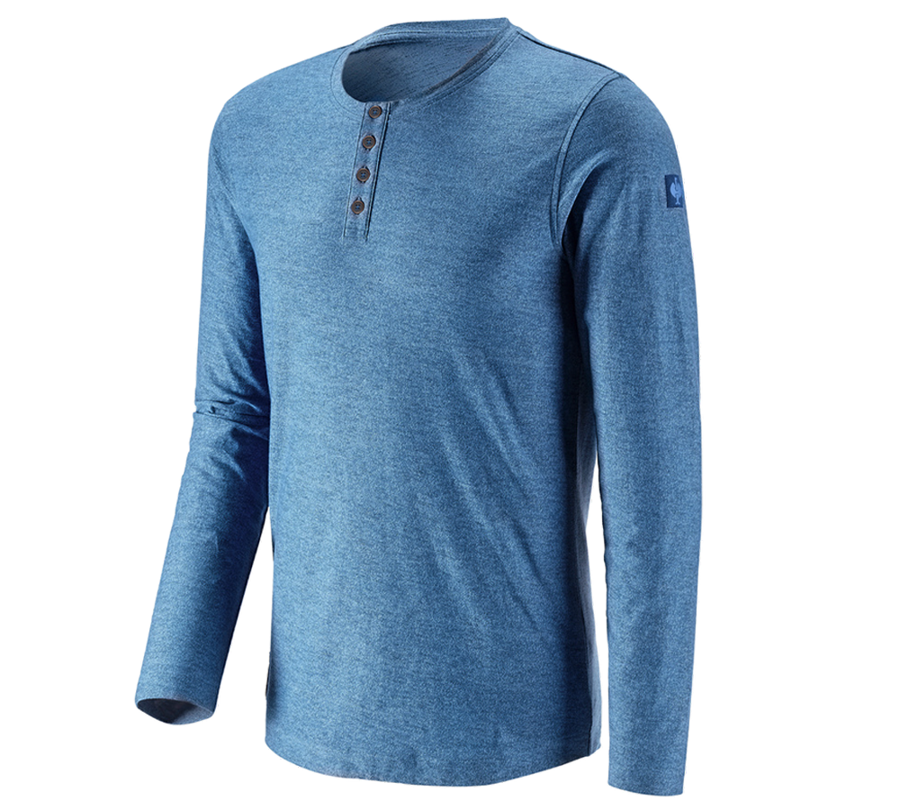 Shirts & Co.: Longsleeve e.s.vintage + arktikblau melange