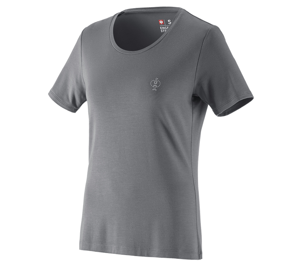 Shirts & Co.: Modal-Shirt e.s. ventura vintage, Damen + basaltgrau