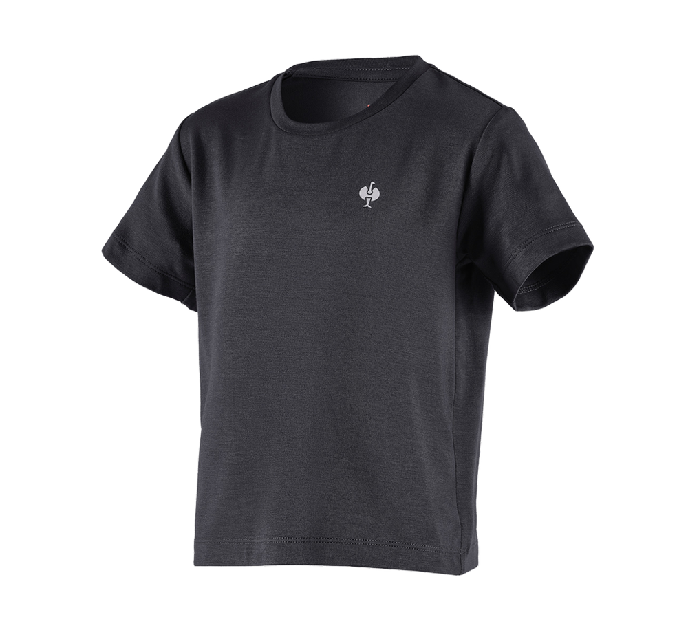 Shirts & Co.: Modal-Shirt e.s. ventura vintage, Kinder + schwarz
