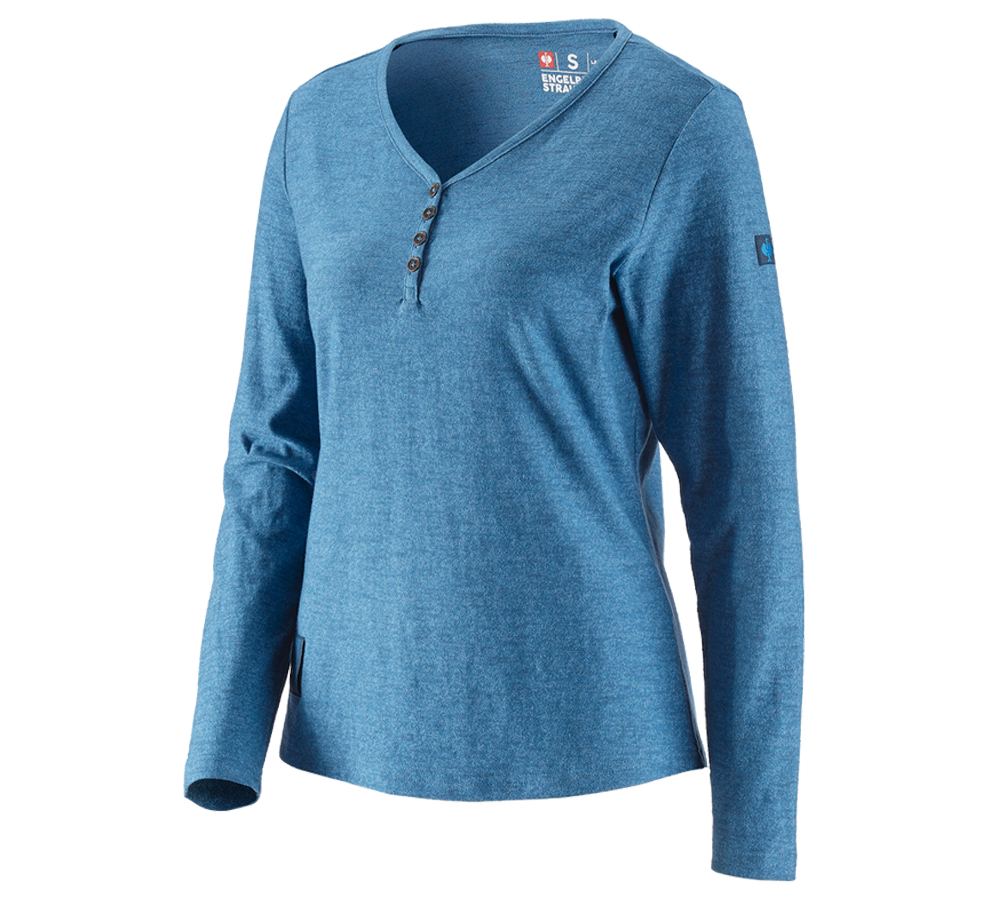 Shirts & Co.: Longsleeve e.s.vintage, Damen + arktikblau melange