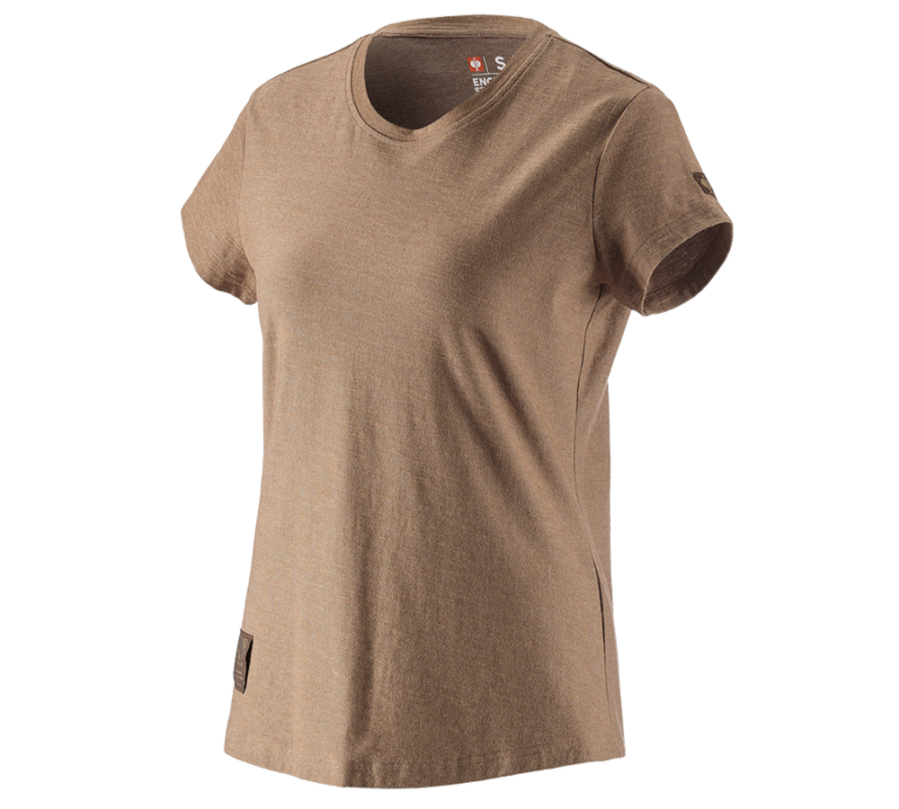 Shirts & Co.: T-Shirt e.s.vintage, Damen + sepia melange
