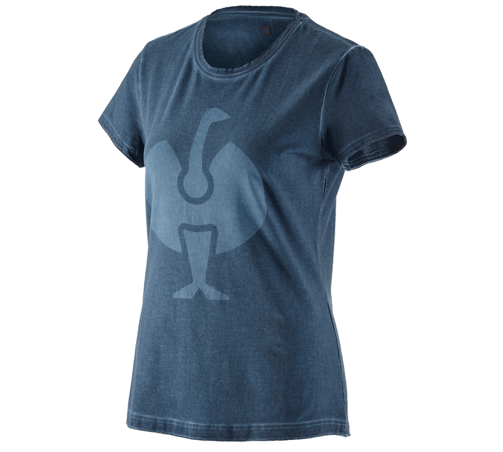 Shirts & Co.: T-Shirt e.s.motion ten ostrich, Damen + schieferblau vintage
