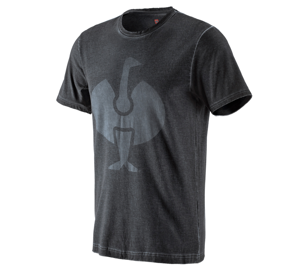 Shirts & Co.: T-Shirt e.s.motion ten ostrich + oxidschwarz vintage