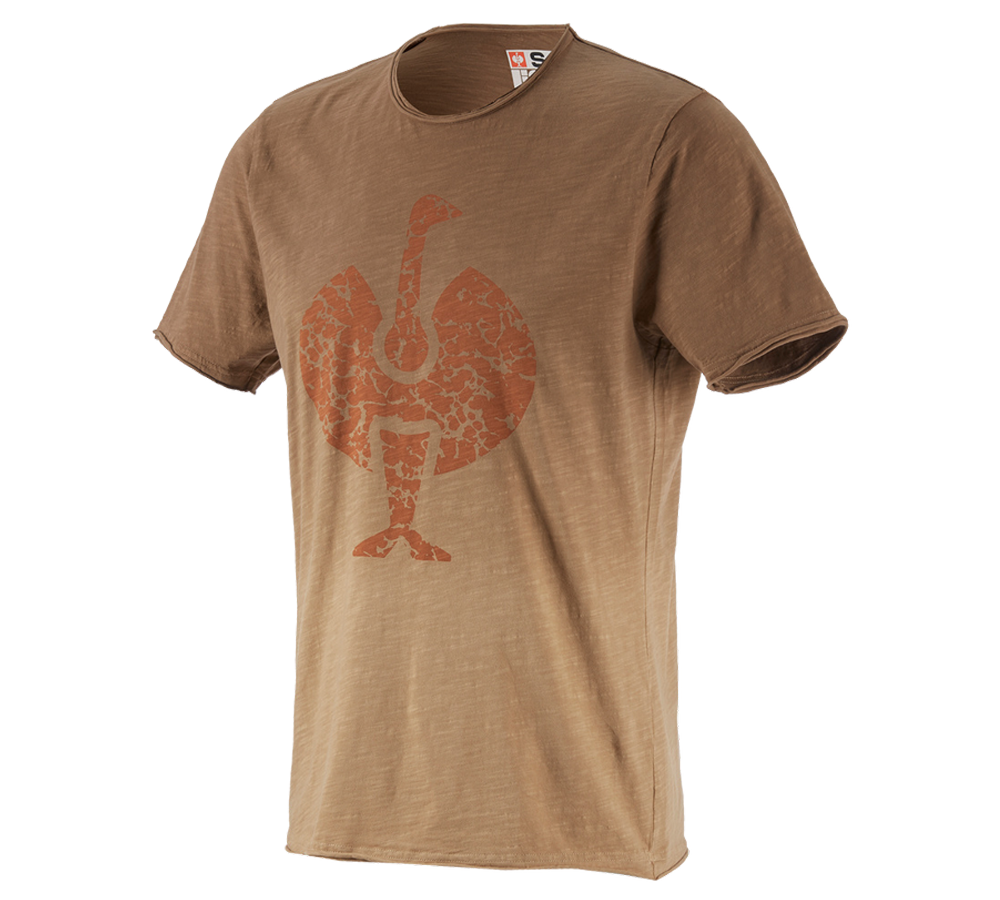 Shirts & Co.: e.s. T-Shirt workwear ostrich + hellbraun vintage