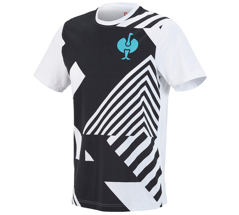 Shirts & Co.: T-Shirt e.s.trail graphic + schwarz/weiß