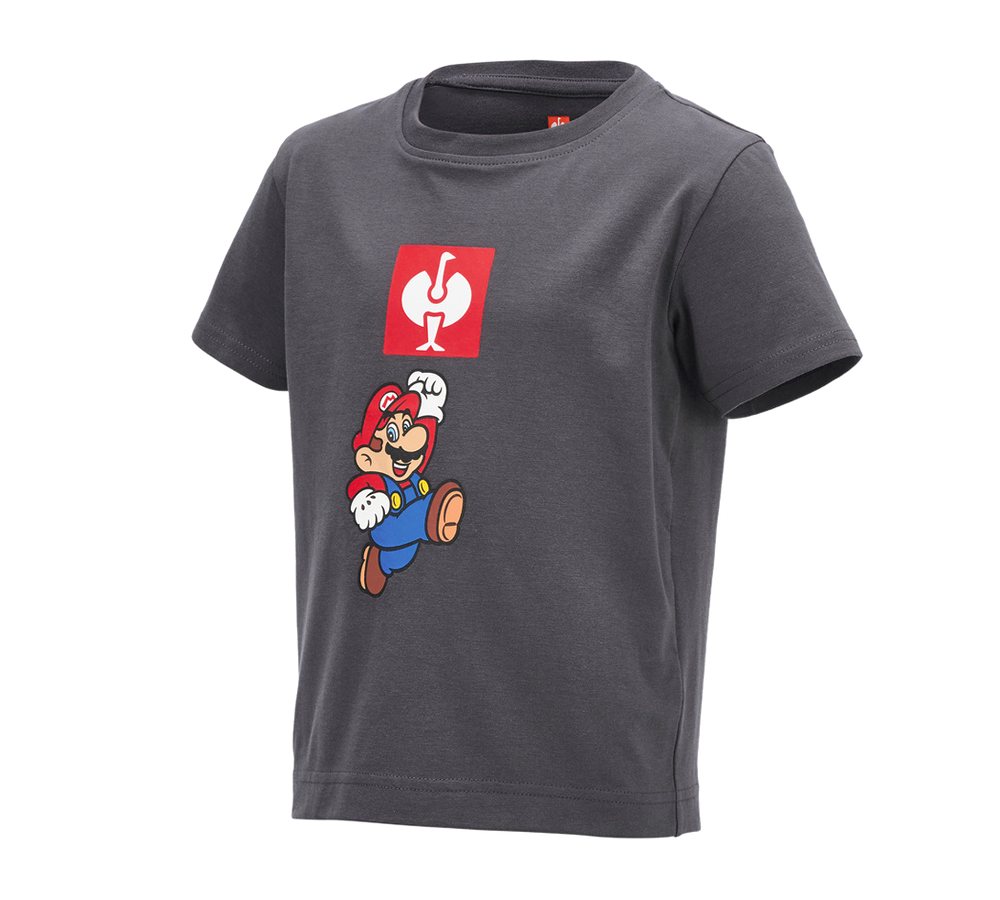 SUPER MARIO X STRAUSS: Super Mario T-Shirt, Kinder + anthrazit