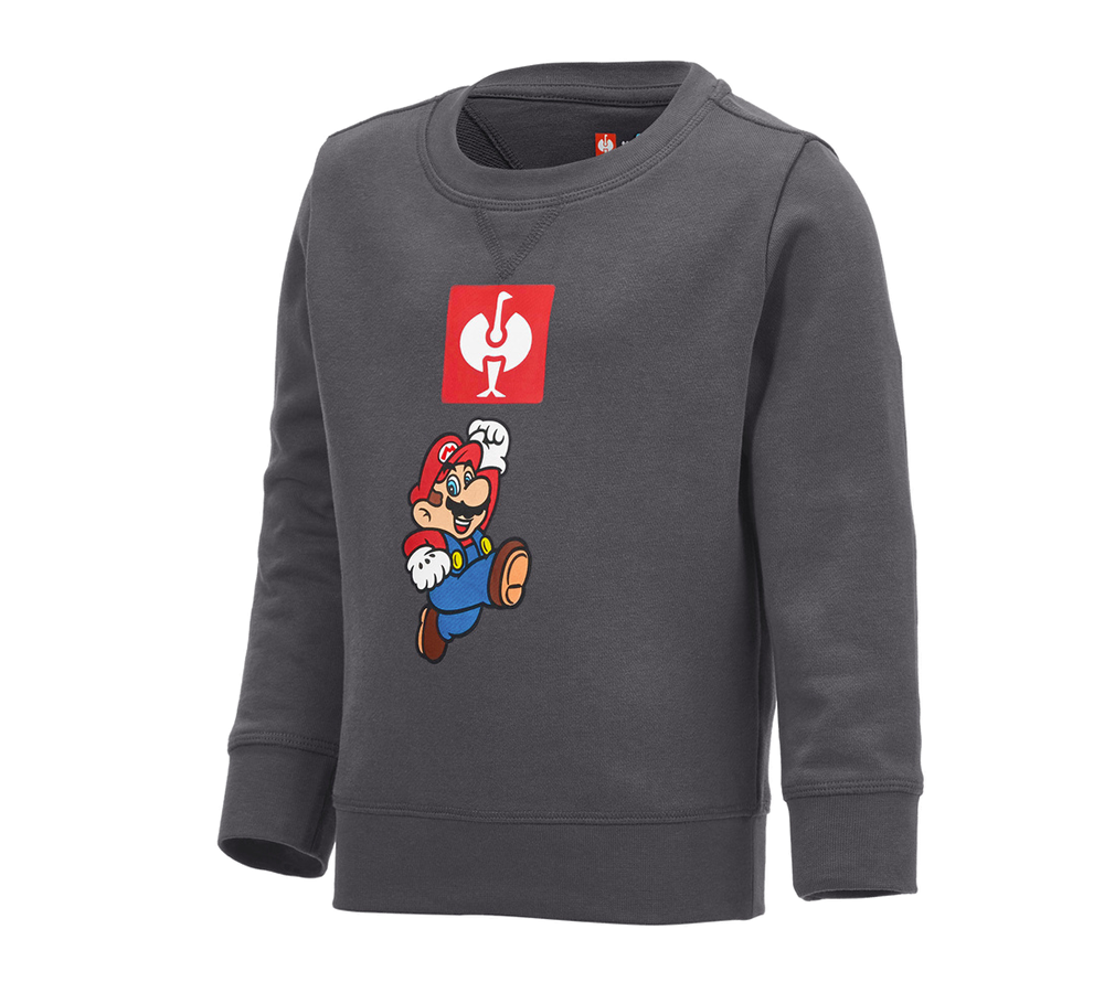 Kollaborationen: Super Mario Sweatshirt, Kinder + anthrazit