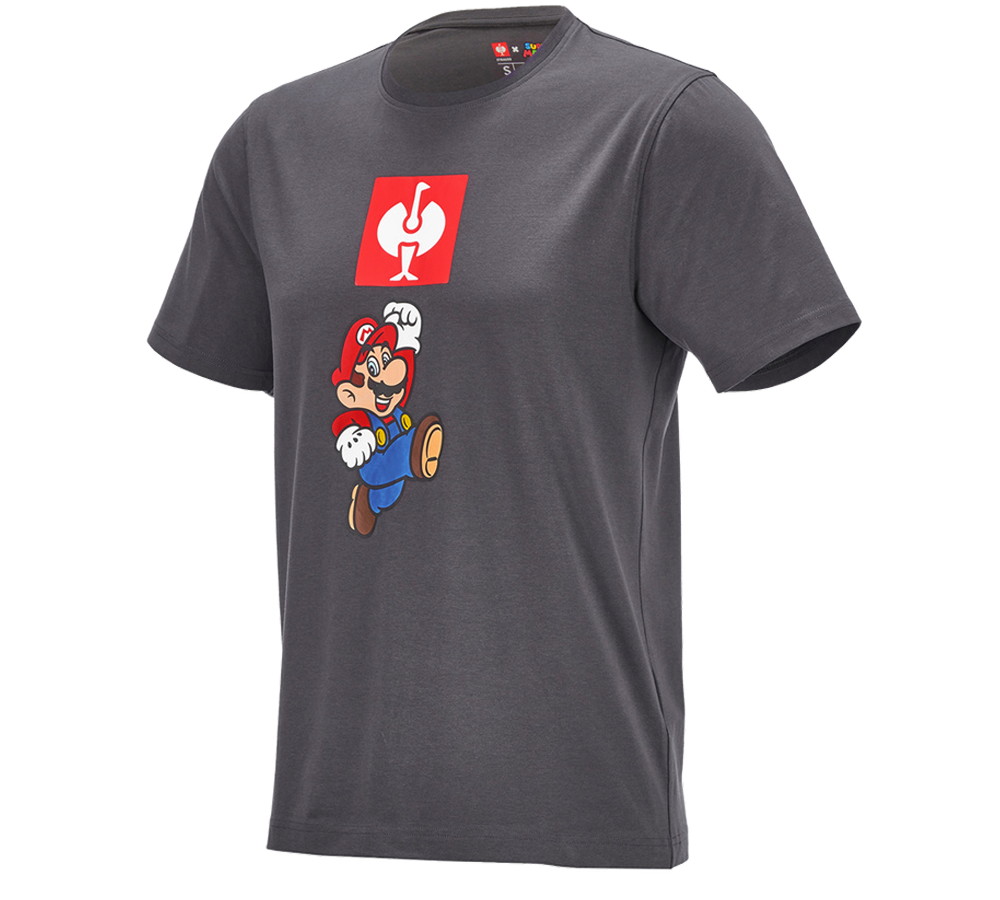 Bekleidung: Super Mario T-Shirt, Herren + anthrazit