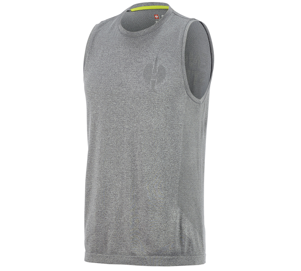 Bekleidung: Athletik-Shirt seamless e.s.trail + basaltgrau melange