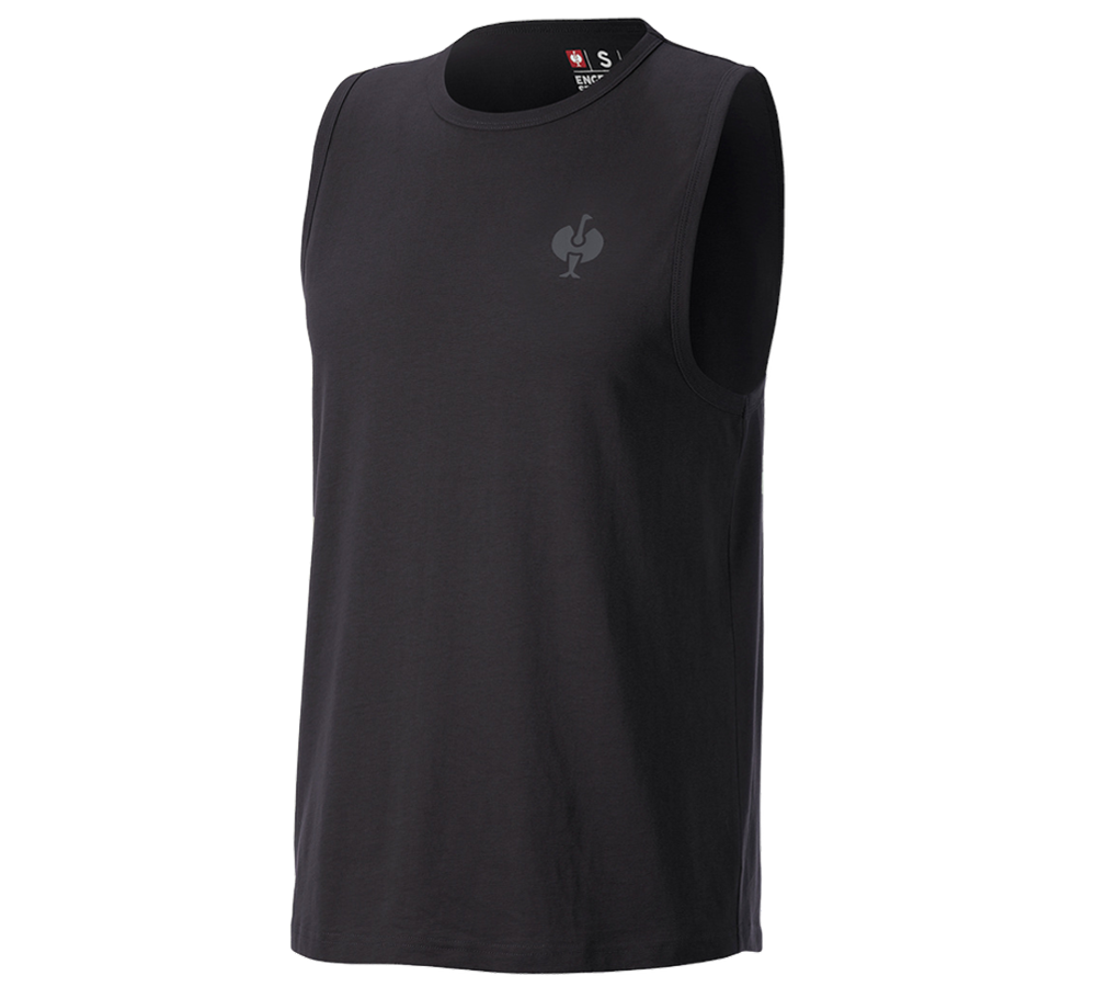Bekleidung: Athletik-Shirt e.s.iconic + schwarz