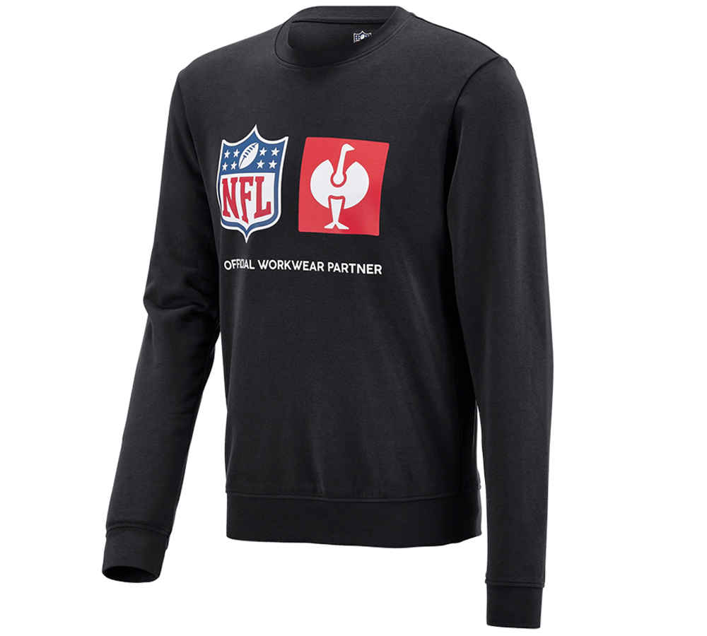 Shirts & Co.: NFL Sweatshirt cotton + schwarz