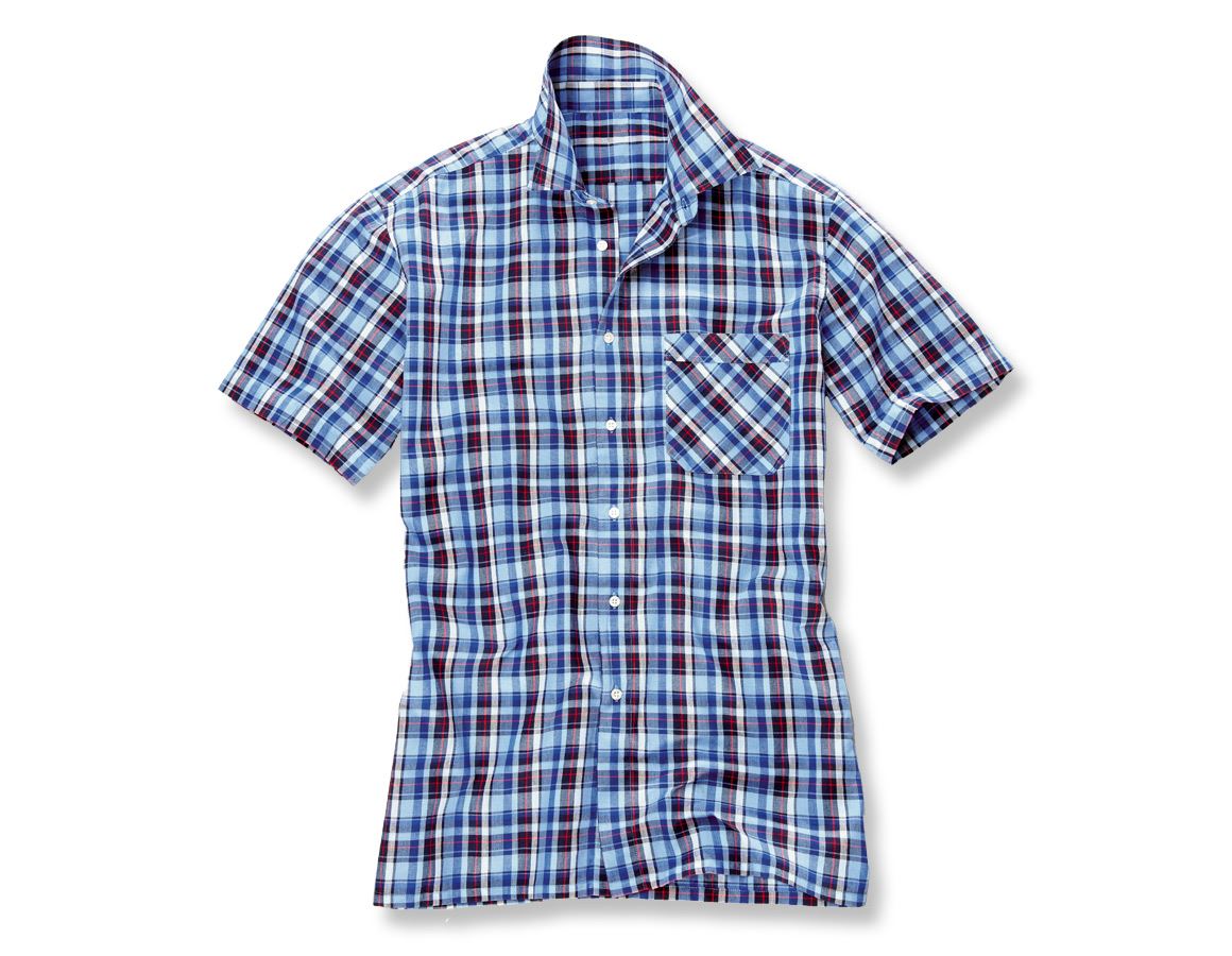 Shirts & Co.: Kurzarm-Hemd Rom + blau