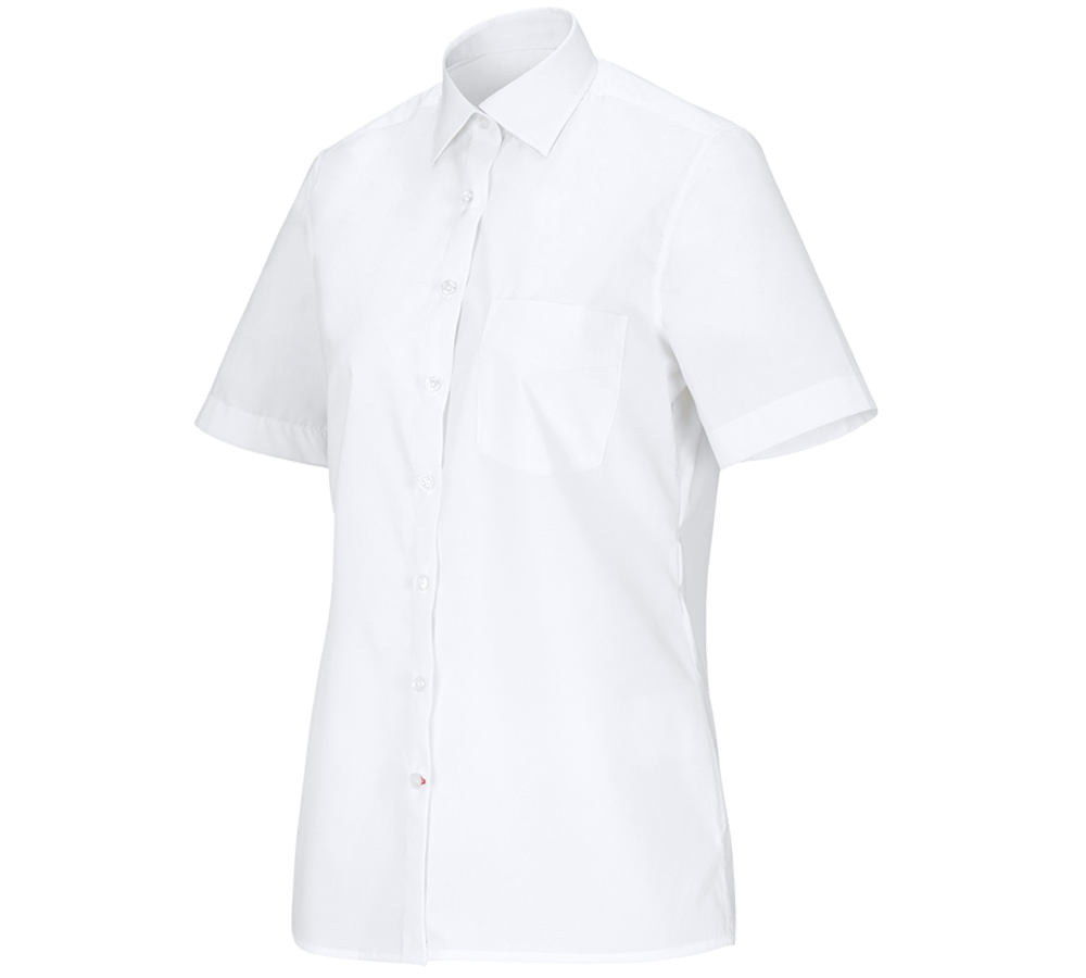 Shirts & Co.: e.s. Servicebluse kurzarm + weiß