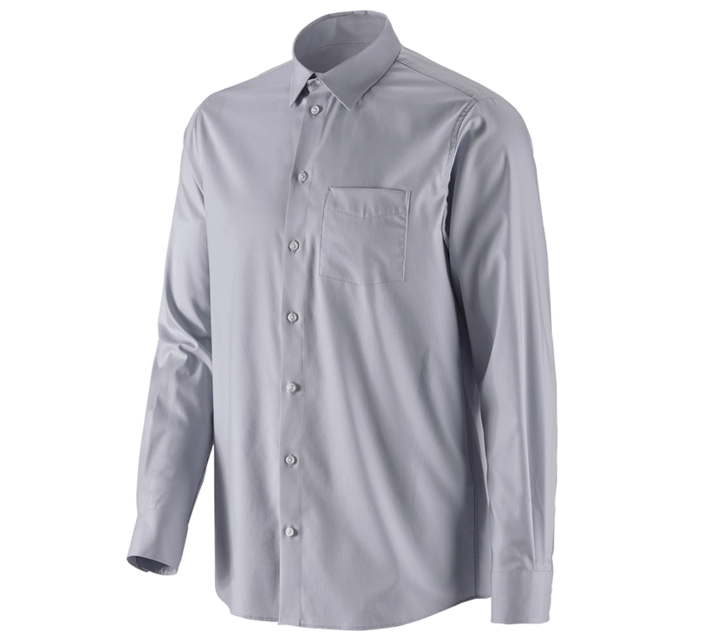 Shirts & Co.: e.s. Business Hemd cotton stretch, comfort fit + nebelgrau