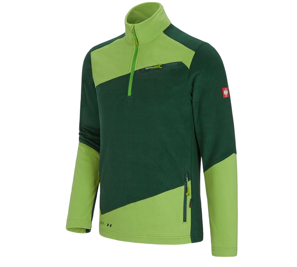 Shirts & Co.: Fleece Troyer e.s.motion 2020 + grün/seegrün