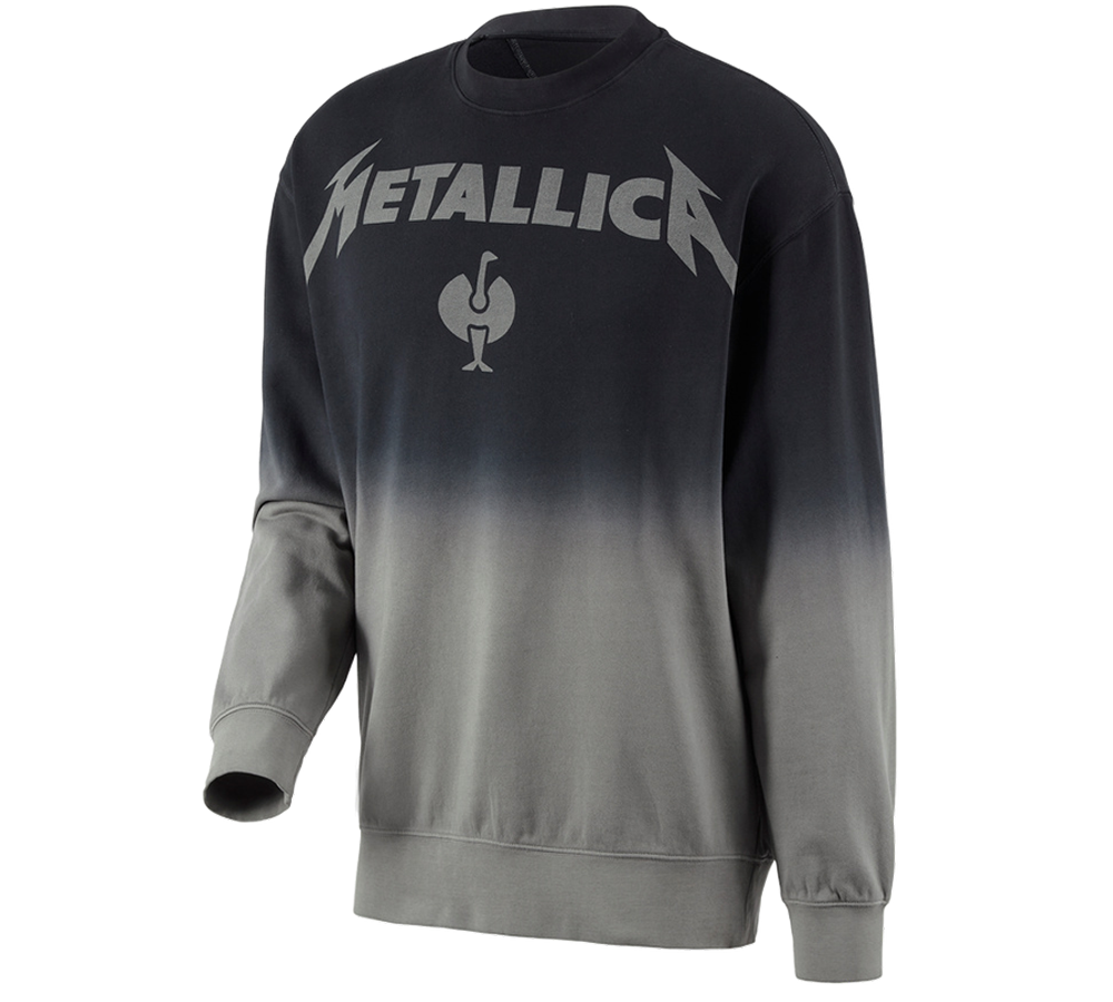 Shirts & Co.: Metallica cotton sweatshirt + schwarz/granit