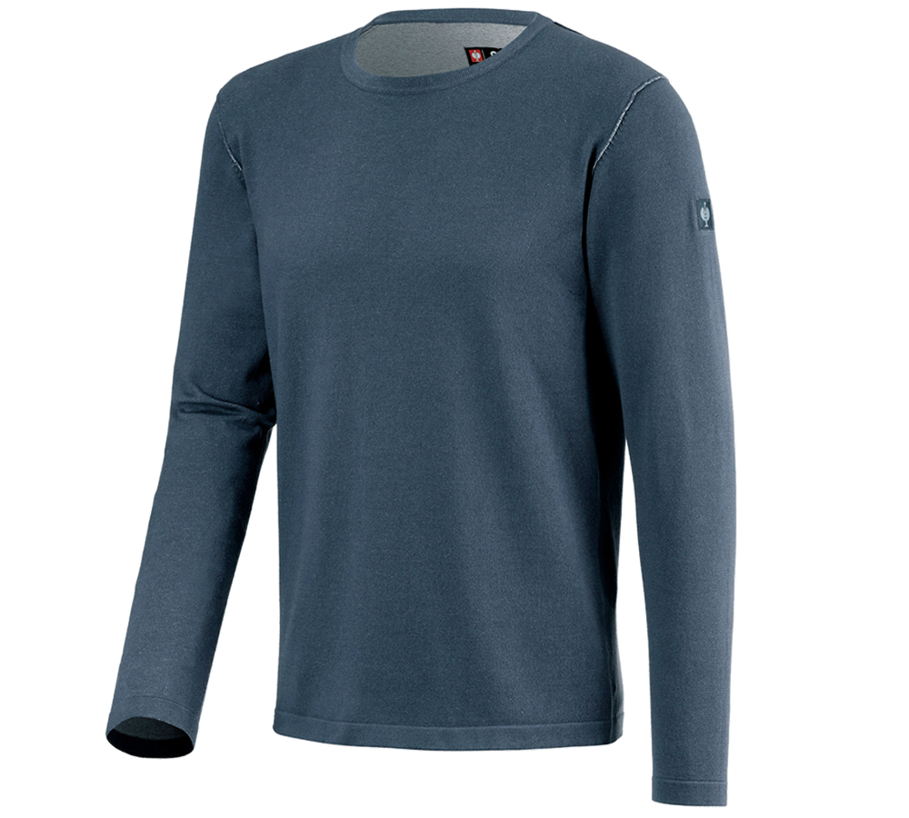 Shirts & Co.: Strickpullover e.s.iconic + oxidblau