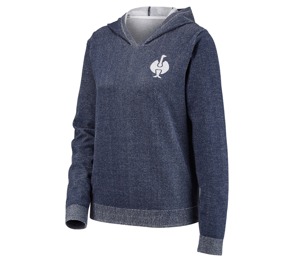 Accessoires: e.s. Homewear Hoody, Damen + tiefblau