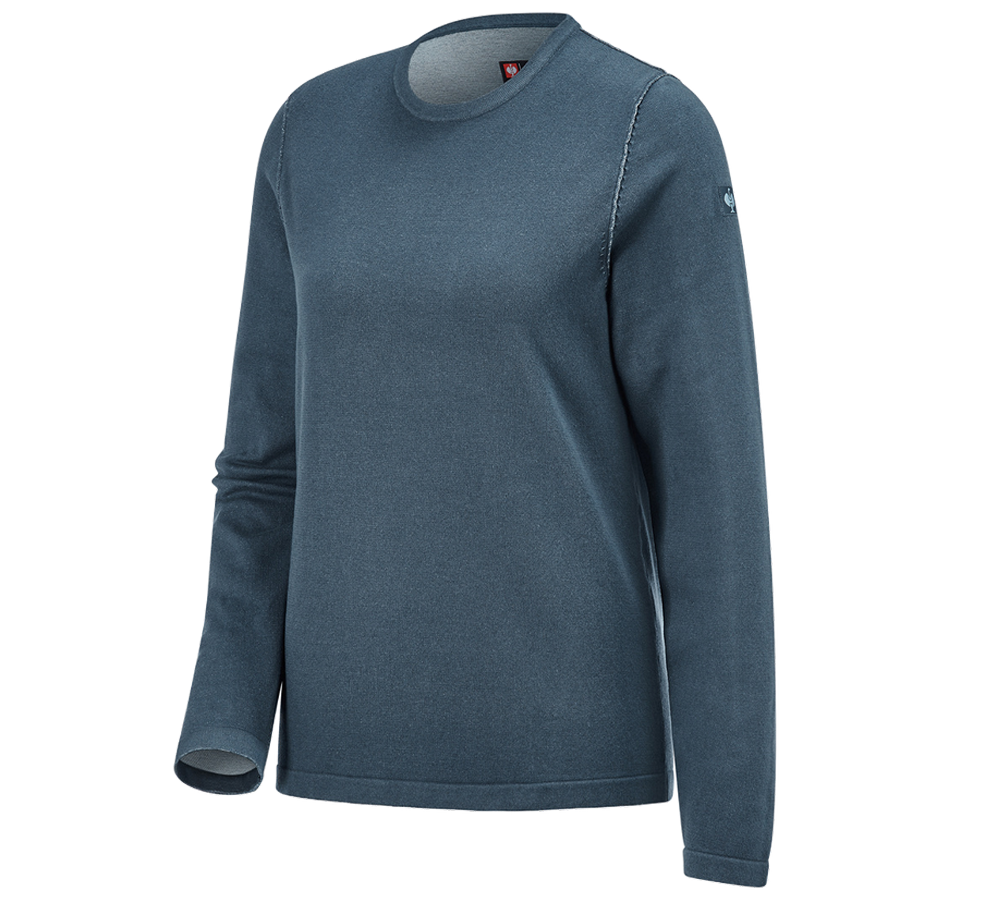 Themen: Strickpullover e.s.iconic, Damen + oxidblau