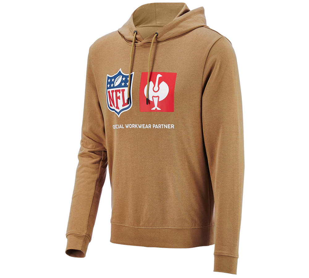 Shirts & Co.: NFL Hoodie cotton + mandelbraun