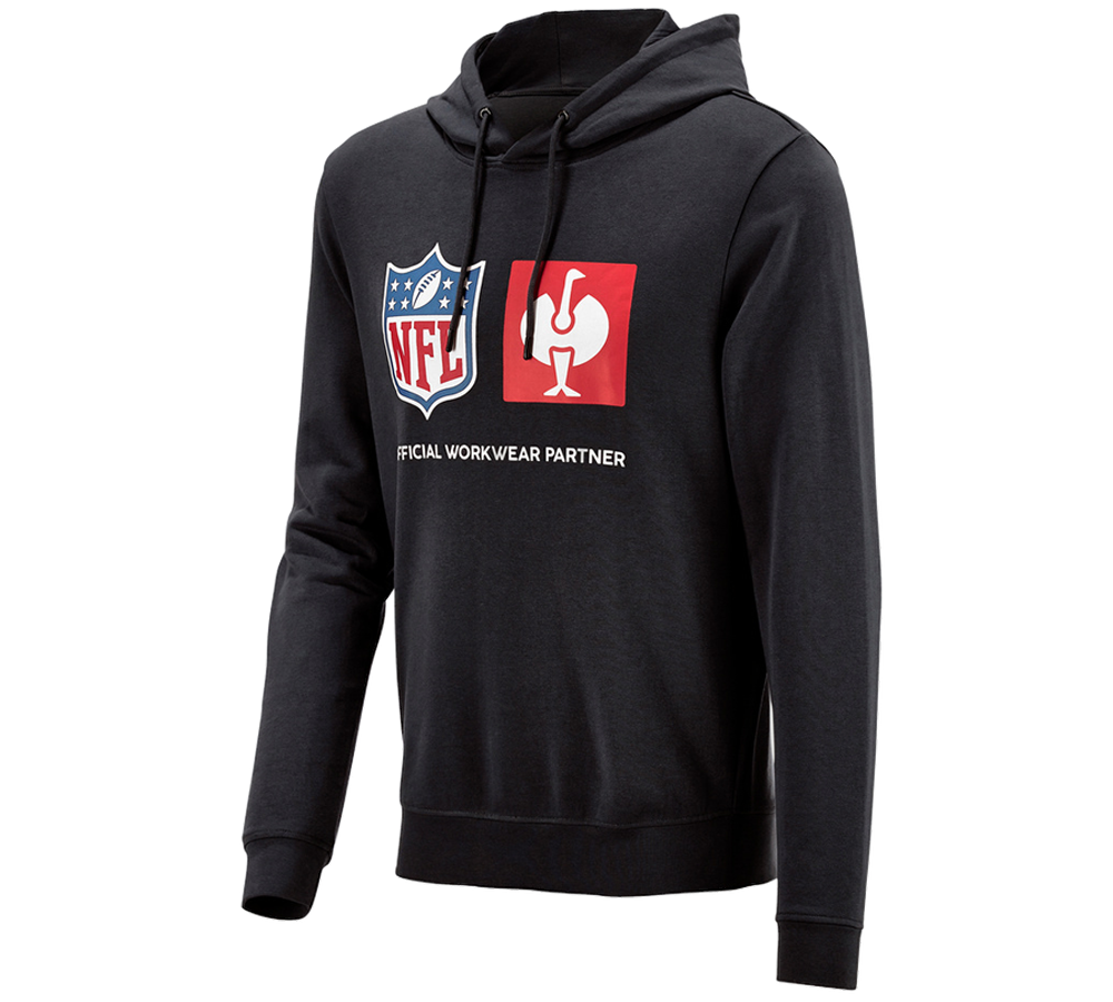 Shirts & Co.: NFL Hoodie cotton + schwarz