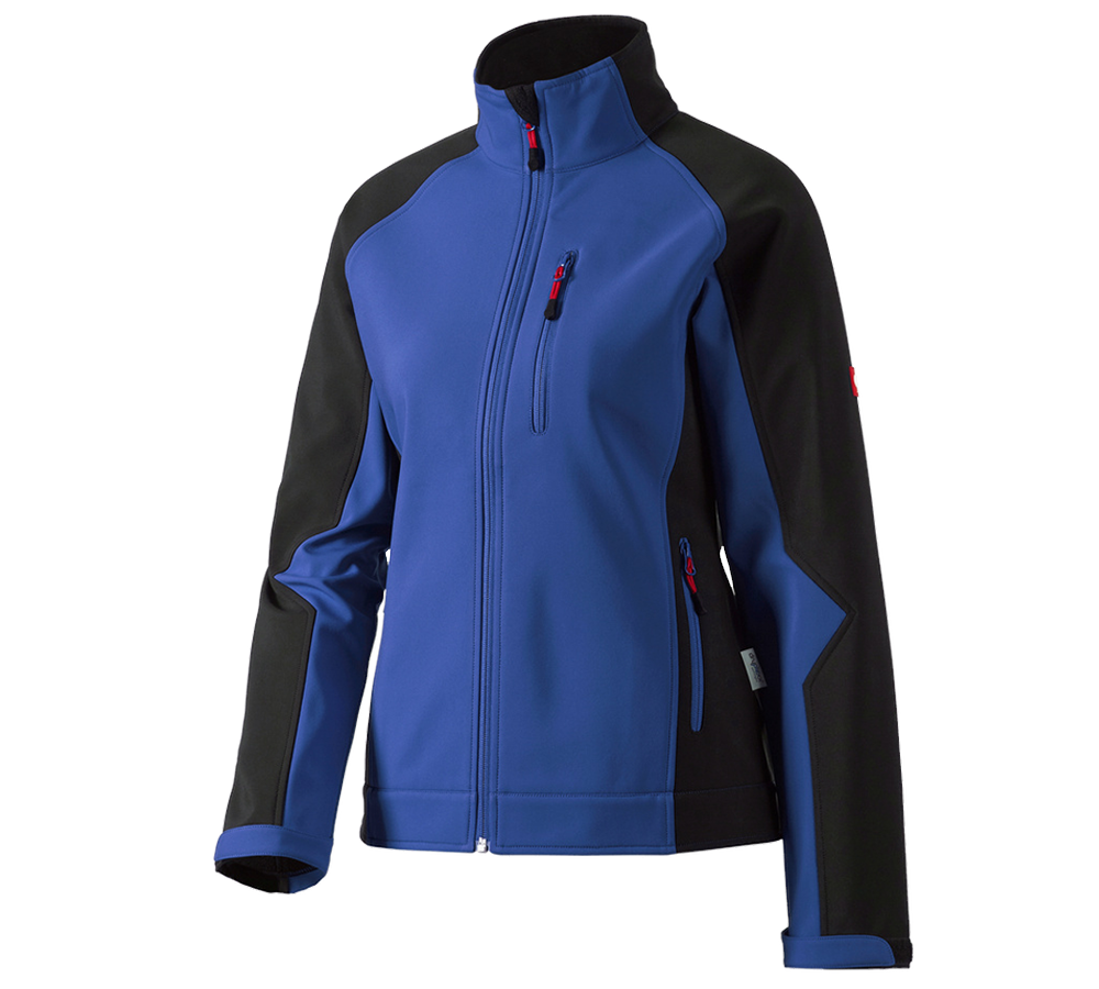 Jacken: Damen Softshelljacke dryplexx® softlight + kornblau/schwarz
