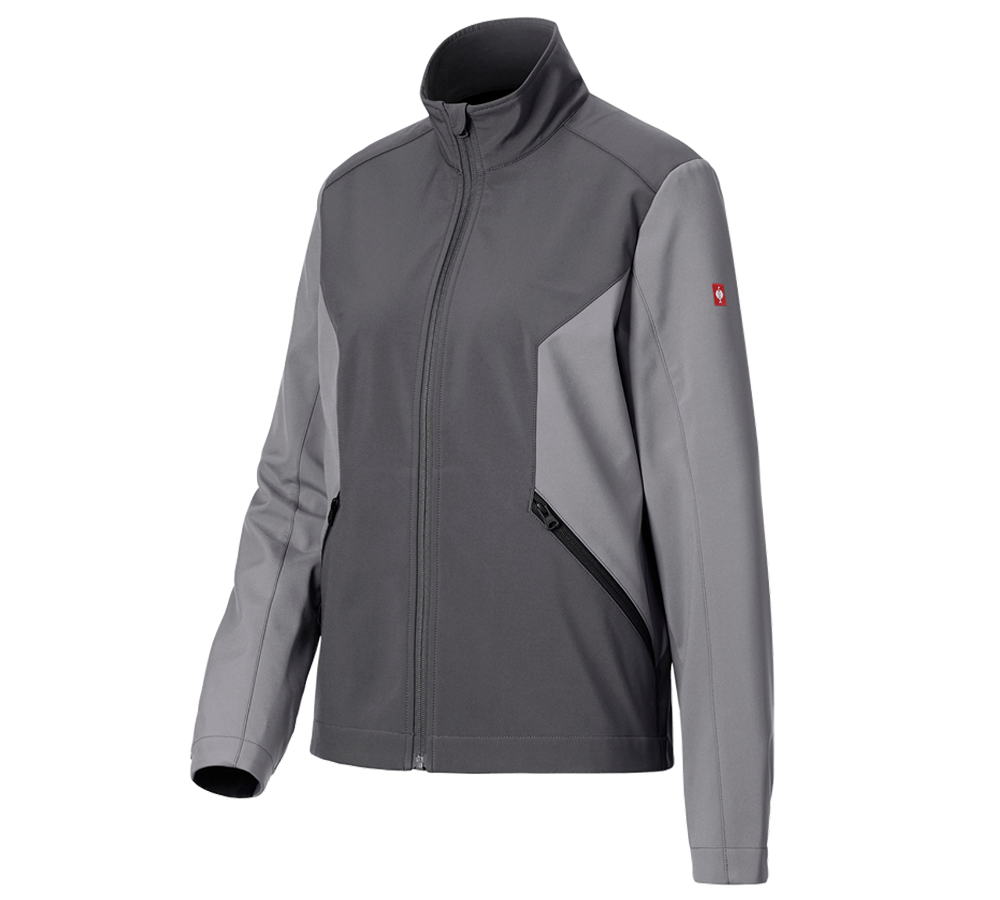 Themen: Softshelljacke e.s.trail pure, Damen + carbongrau/basaltgrau