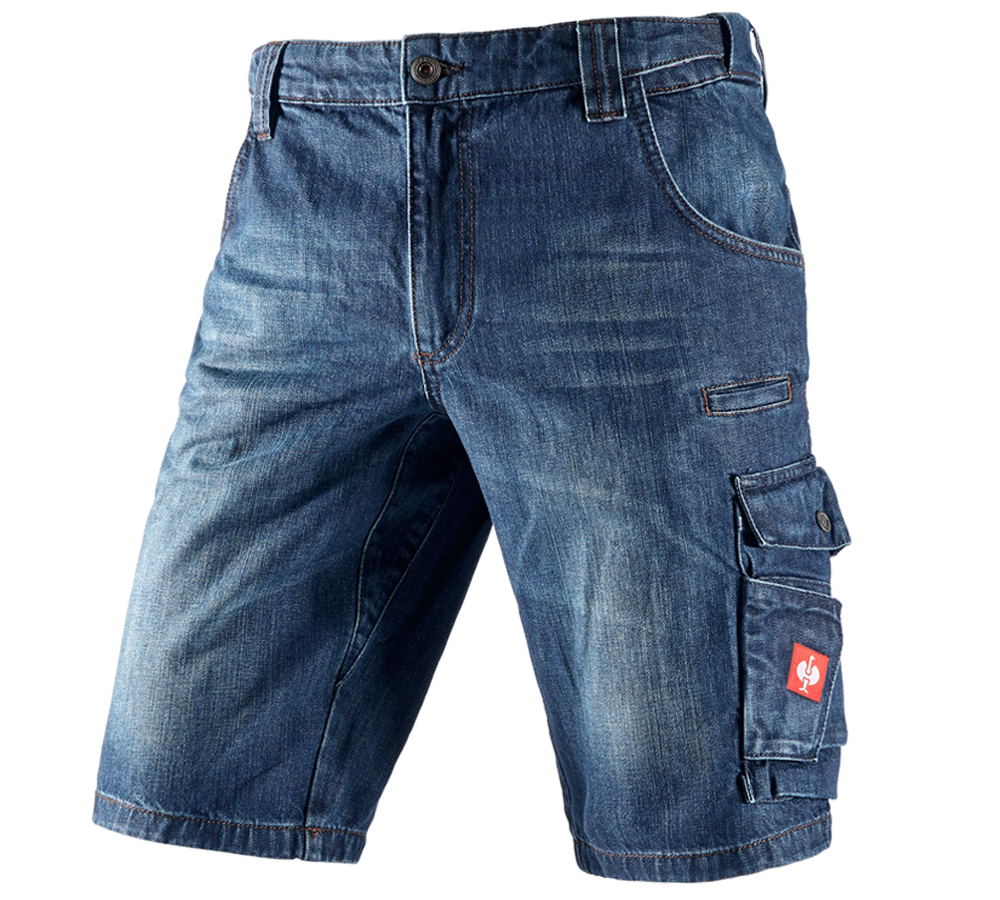 Hosen: e.s. Worker-Jeans-Short + darkwashed