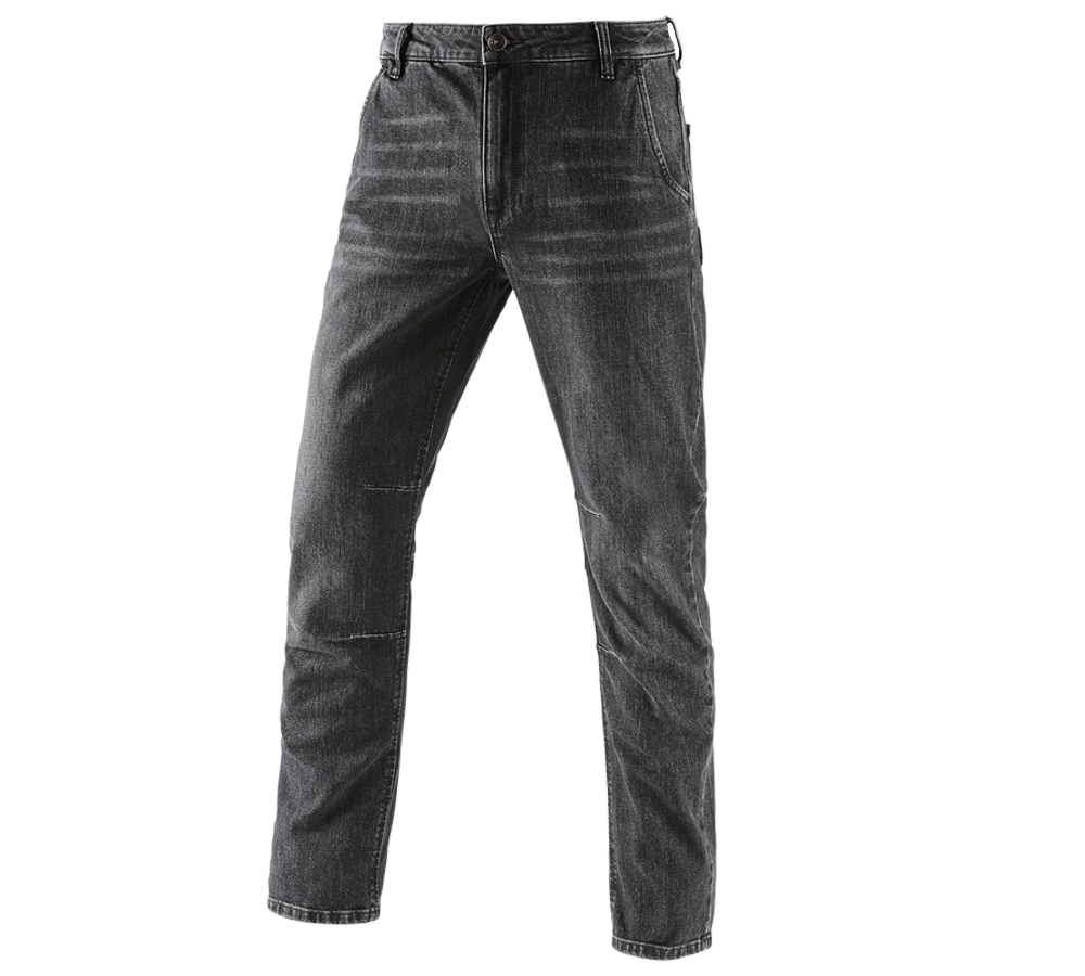 Hosen: e.s. 5-Pocket-Jeans POWERdenim + blackwashed