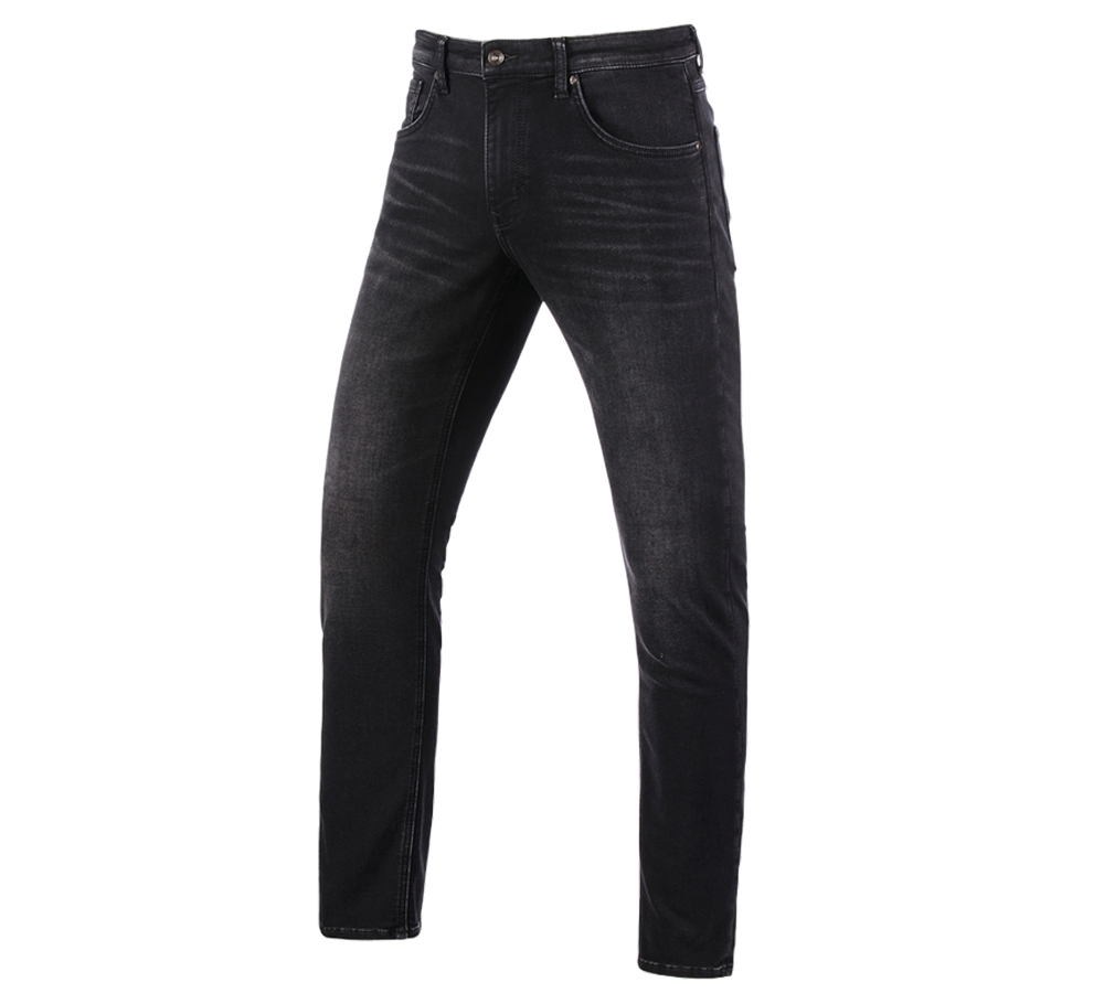 Hosen: e.s. 5-Pocket-Jeans Jog-Denim + blackwashed