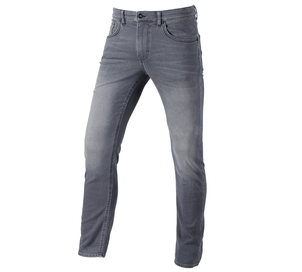 Hosen: e.s. 5-Pocket-Jeans Jog-Denim + greywashed