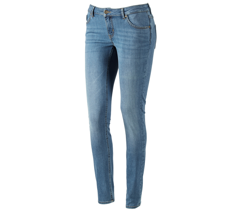 Hosen: e.s. 5-Pocket-Stretch-Jeans, Damen + stonewashed
