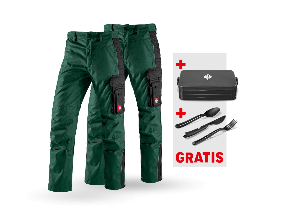 Bekleidung: SET: 2x Bundhose e.s.active + grün/schwarz